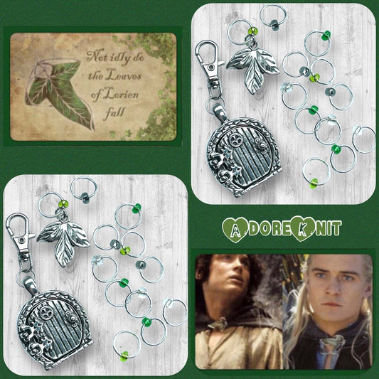 Hobbit & Lord of the Rings inspired Progress & Stitch MarkersAdoreKnit“In a hole in the ground there lived a hobbit. Not a nasty, dirty, wet hole, filled with the ends of worms and an oozy smell, nor yet a dry, bare, sandy hole with noRings inspired Progress & Stitch Markers