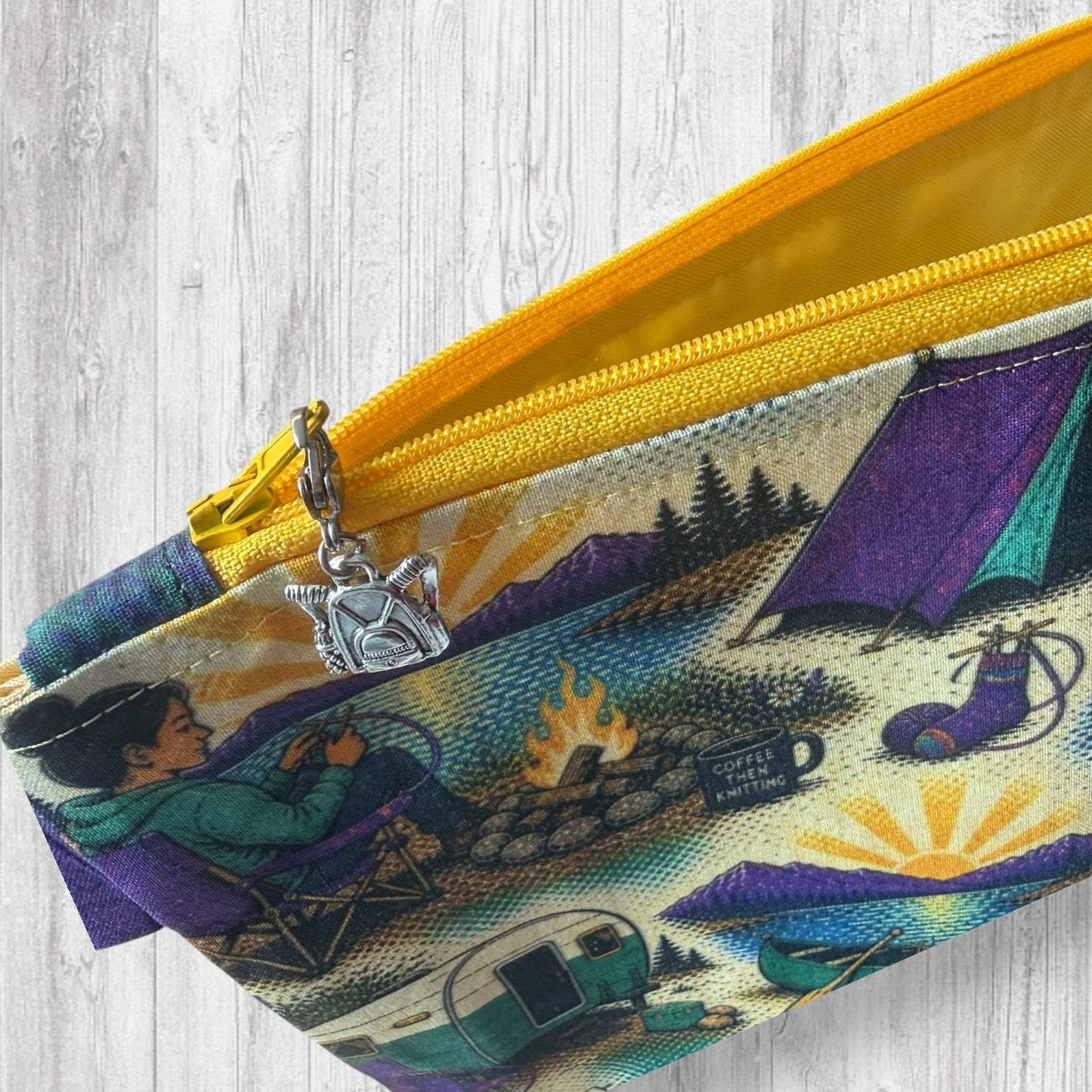 Camp Side Stitches Project Bag