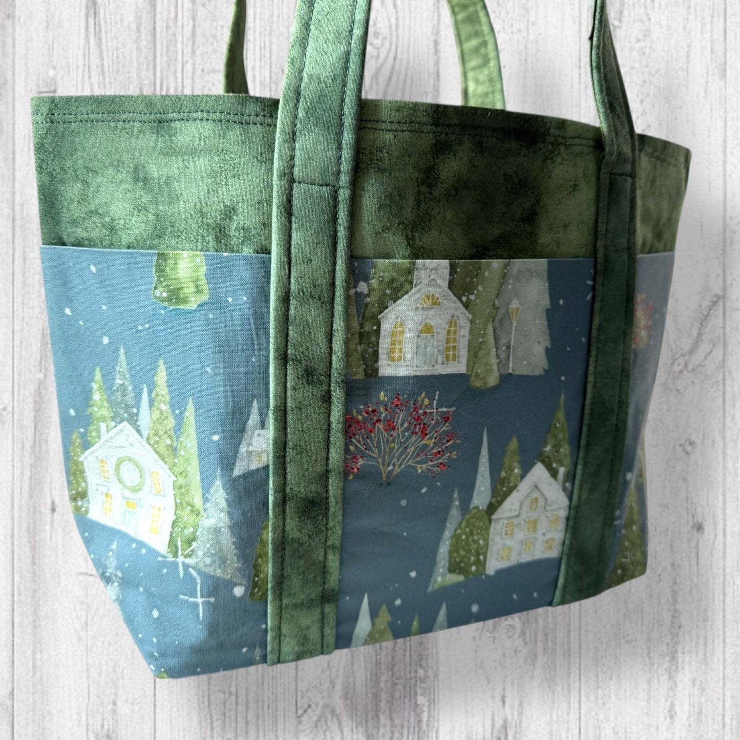 Moonlit Winter Village Project Bag