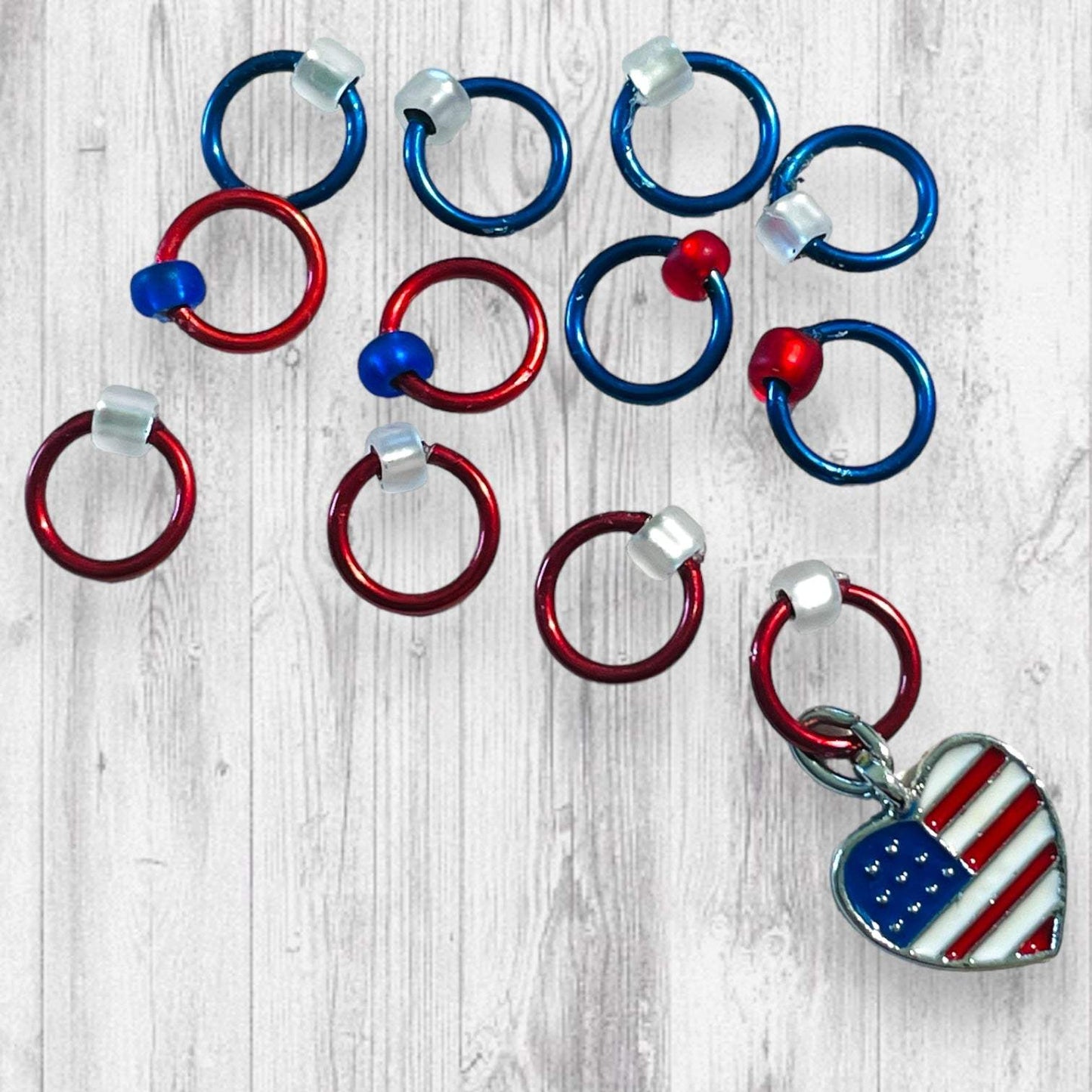 American Pride Progress and Stitch Markers - AdoreKnit