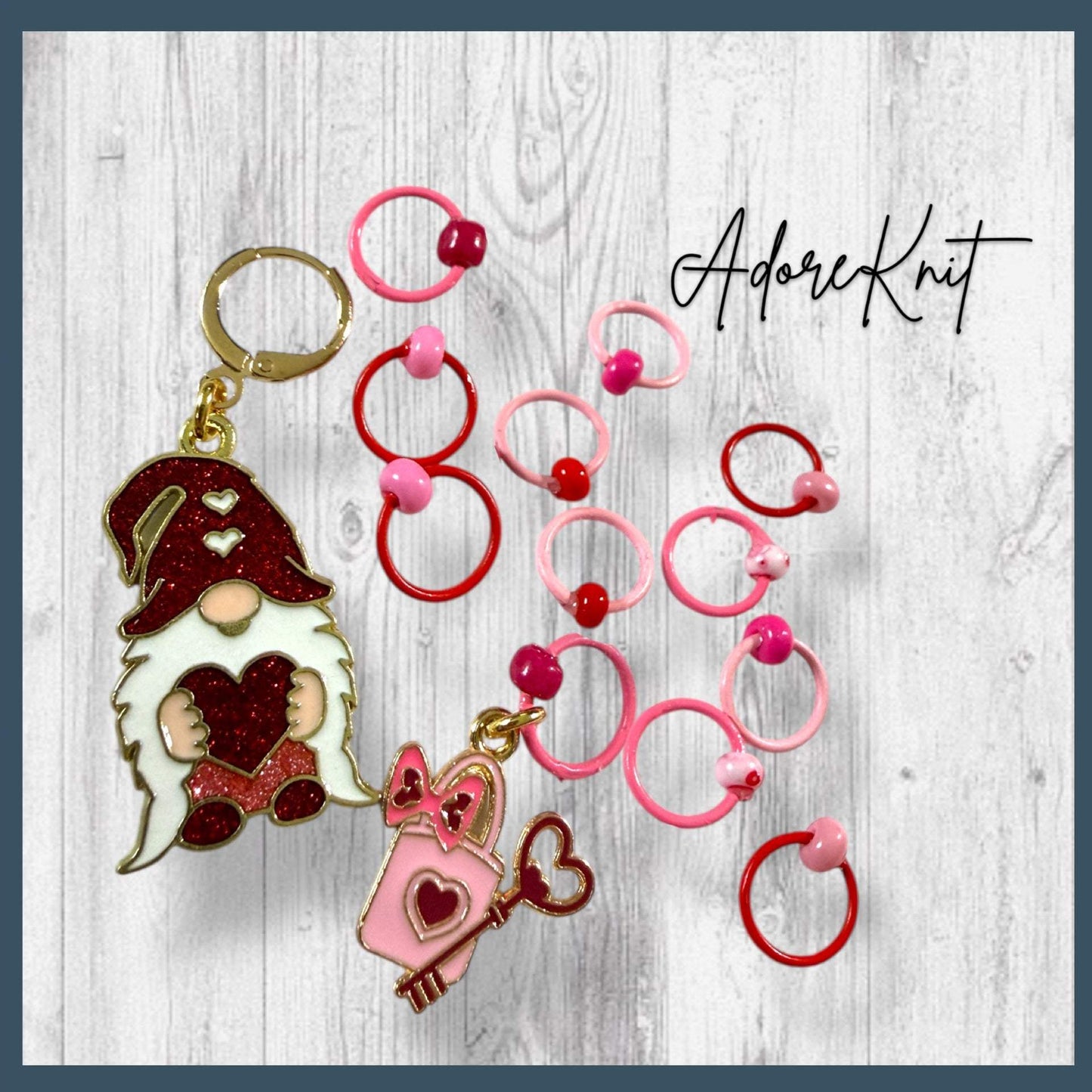 Gnomebody Loves You Like I Do Progress and Stitch Markers ❣️