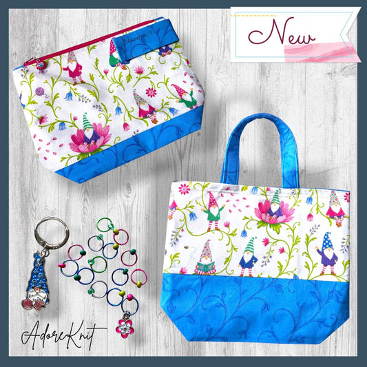 Pages, Petals & Purls Gnomes Project Bag