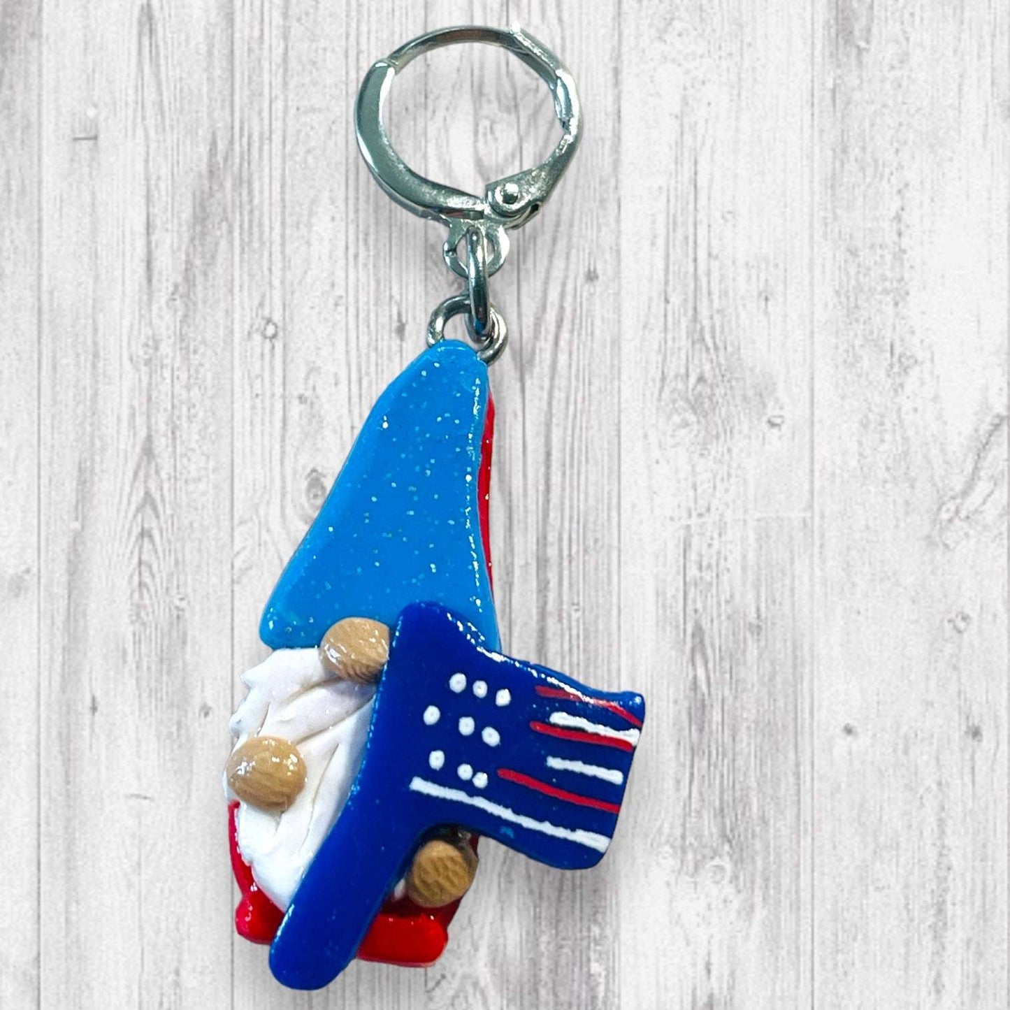 Red White and Gnome! Progress and Stitch Markers - AdoreKnit