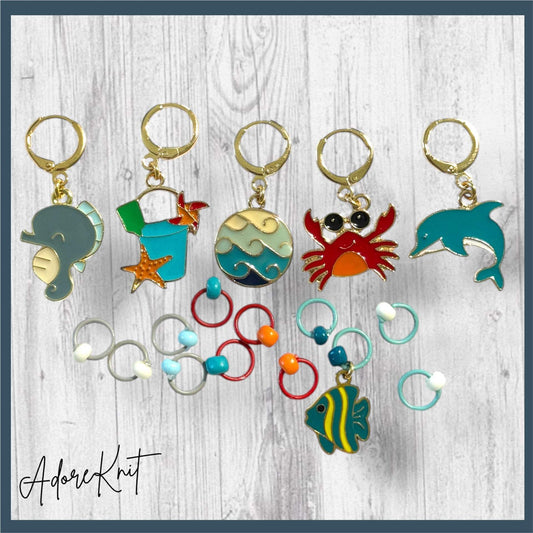Sun, Sand, and Stitches of the Sea Progress Marker Set