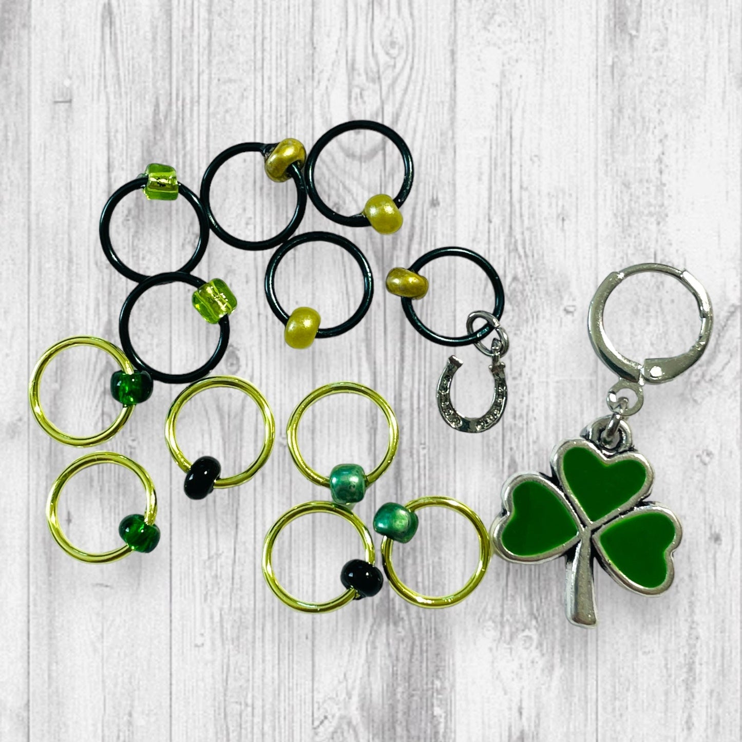 Irish You Luck Progress and Stitch Markers - AdoreKnit