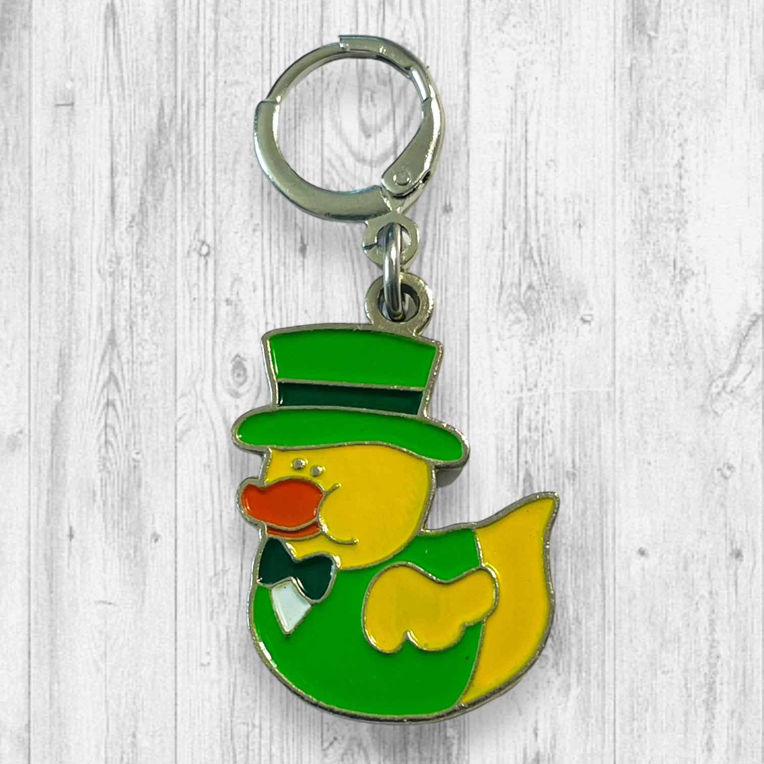 St. Patrick's Duck Luck Progress and Stitch Markers - AdoreKnit