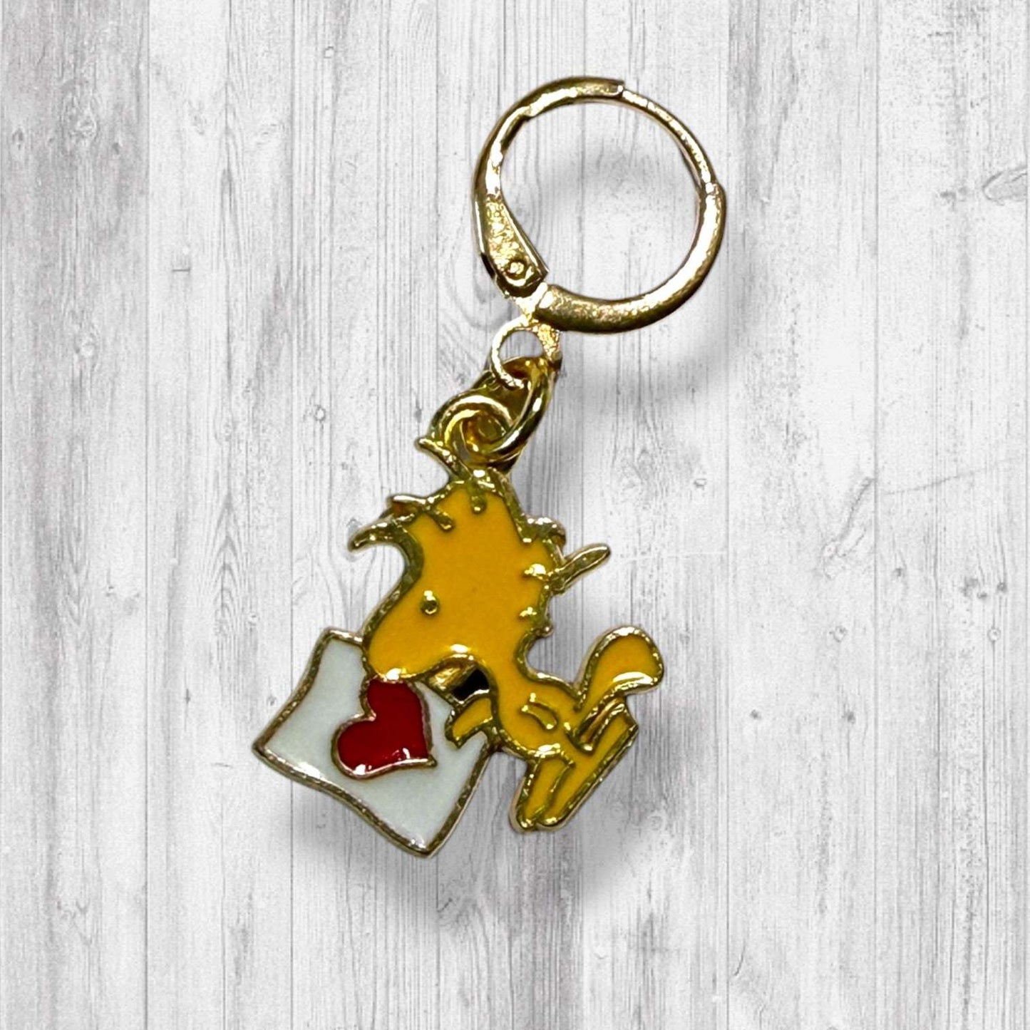 Jurassic Love Letter Progress and Stitch Markers Snoopy
