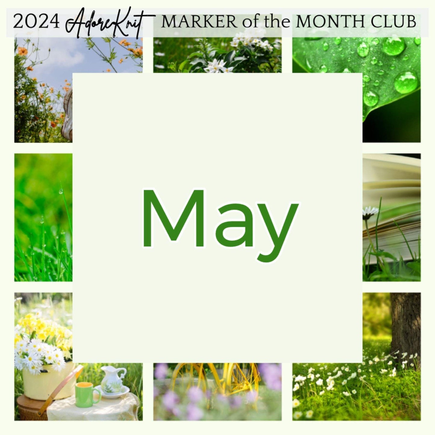 2024 Marker of the Month Club, a monthly surprise set of progress and stitch markers - AdoreKnit