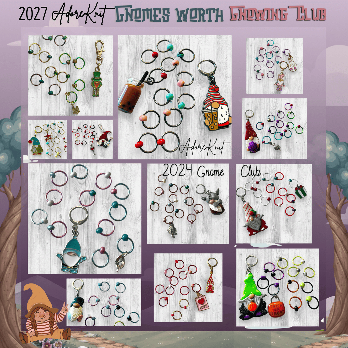 2027 Gnomes Worth Gnowing Knitting Countdown Club | AdoreKnit