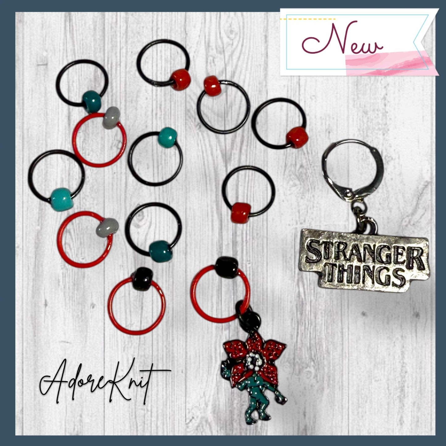 Dungeon Dice & Bike Rides Progress and Stitch Markers