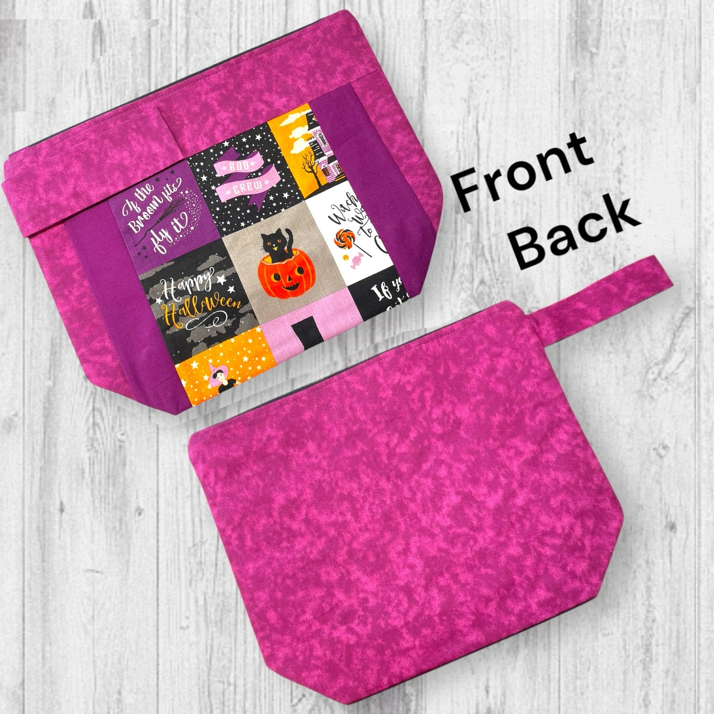 Fab-BOO-Lous Happy Halloween Purple Project Bag