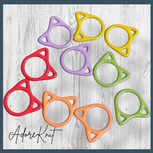 Cat Stitch Markers 10 Knitting Kitty Stitch Markers