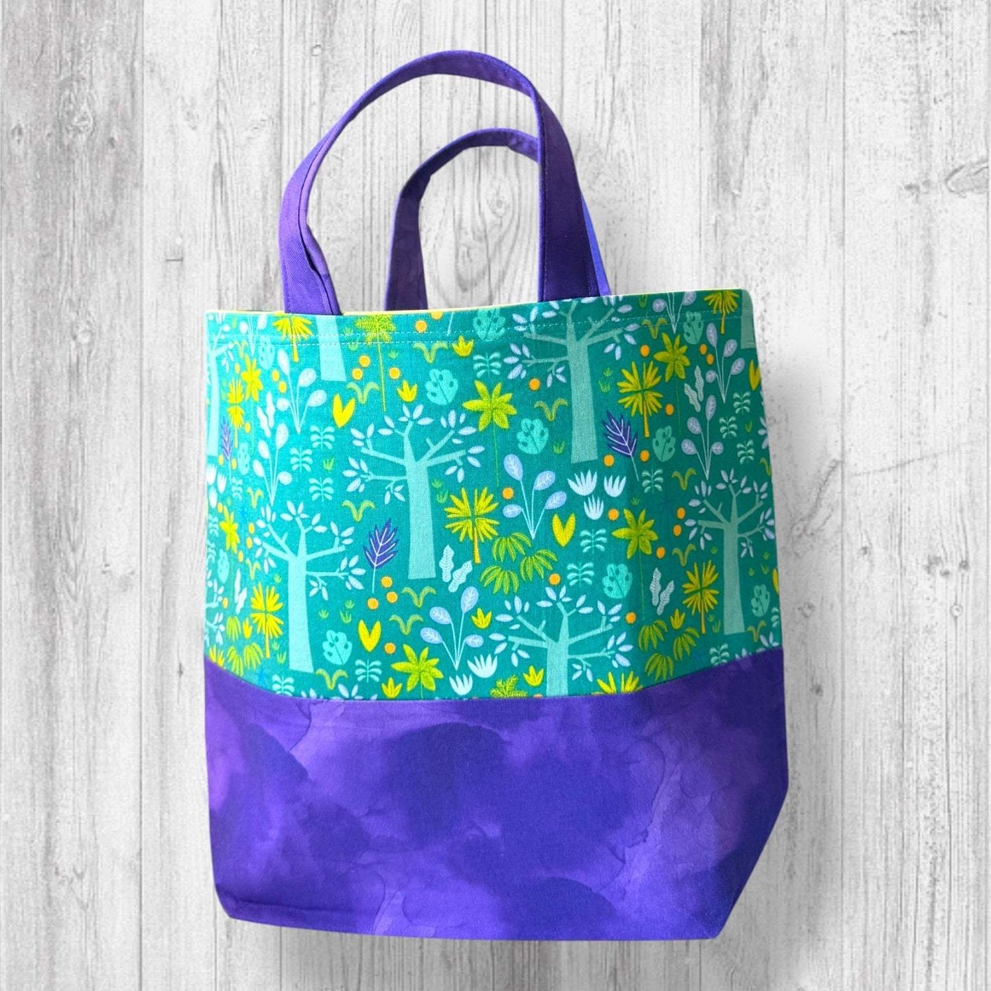 Nothing Suspicious in These Woods Project Bag | Butterfly and Forest Knitting Bag