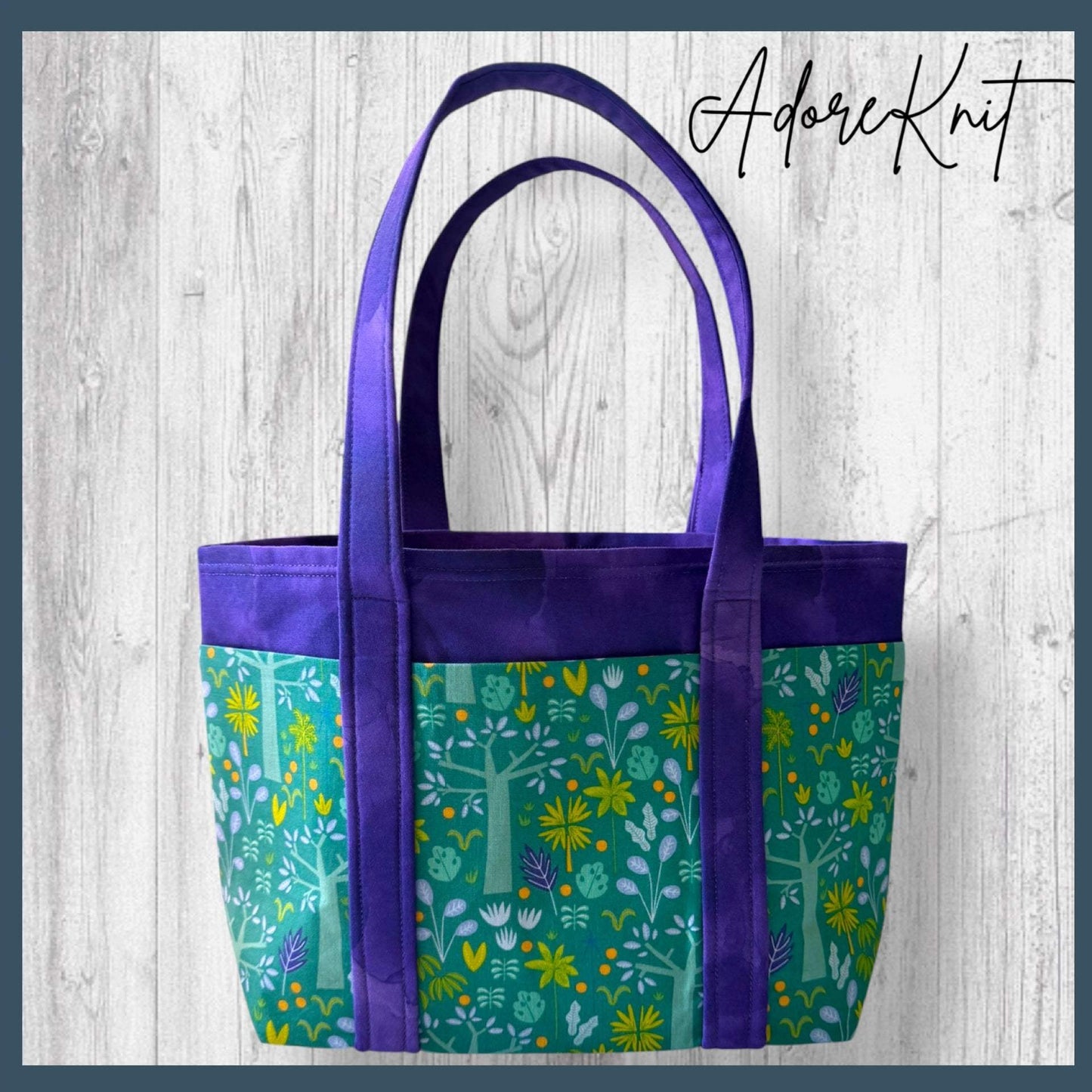 Nothing Suspicious in These Woods Project Bag | Butterfly and Forest Knitting Bag
