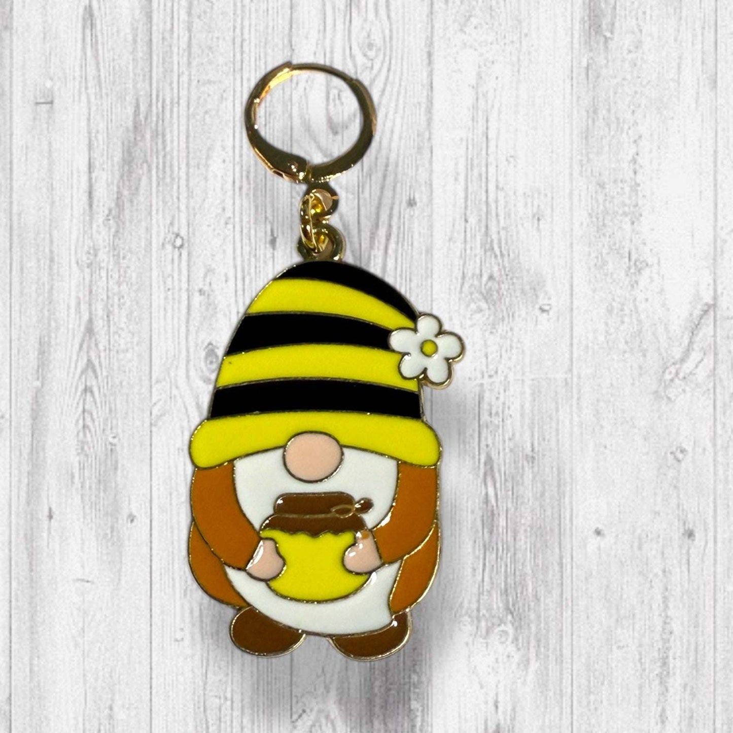 Hive 🐝 and Seek Gnome Progress and Stitch Marker Set