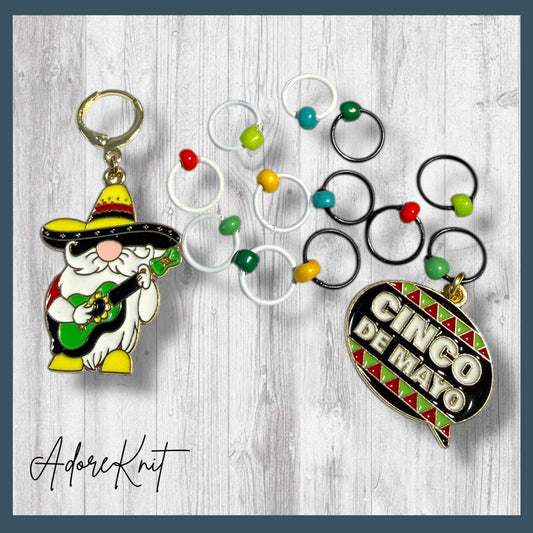 Cinco de Mayo Gnome Celebration Progress & Stitch Markers