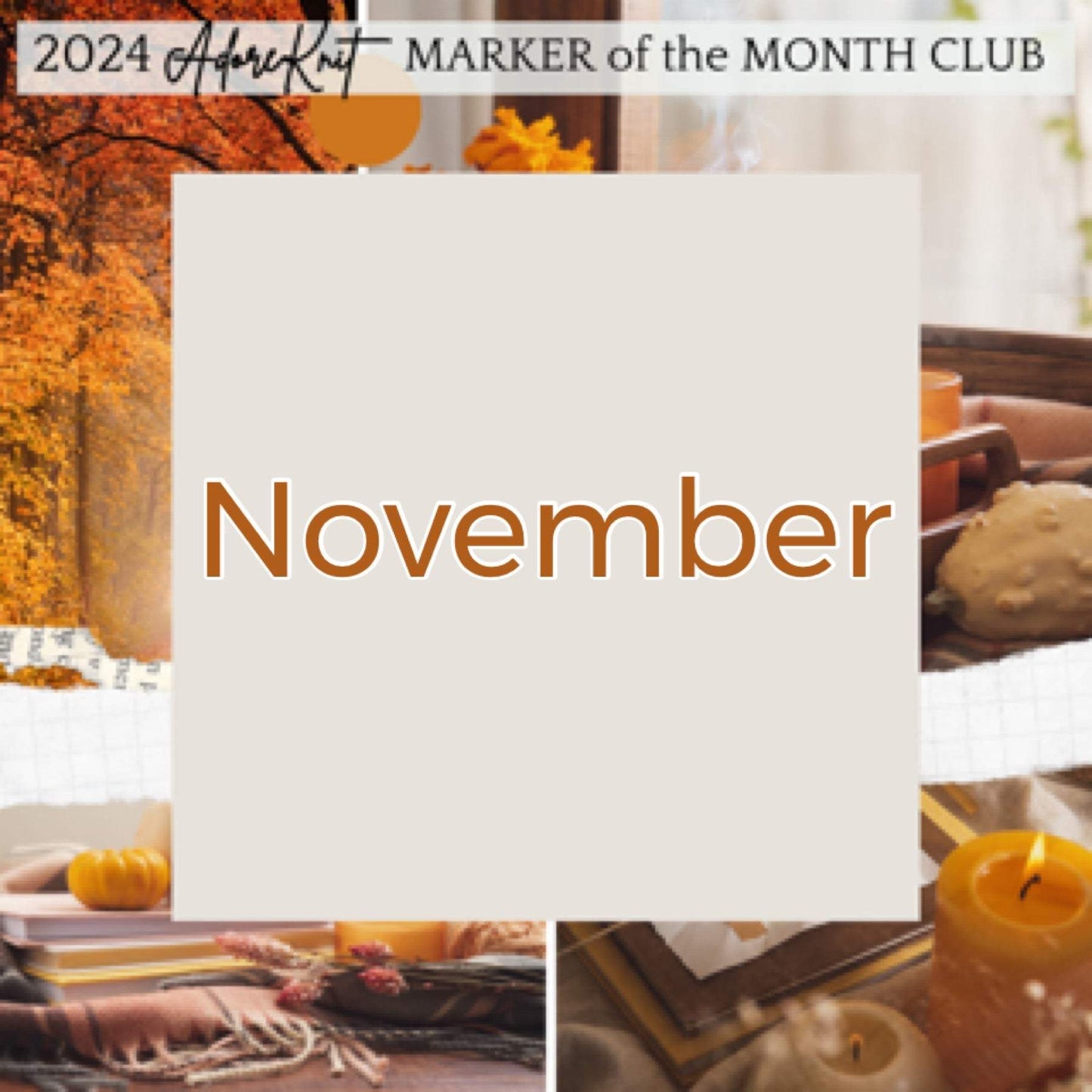 2024 Marker of the Month Club, a monthly surprise set of progress and stitch markers - AdoreKnit