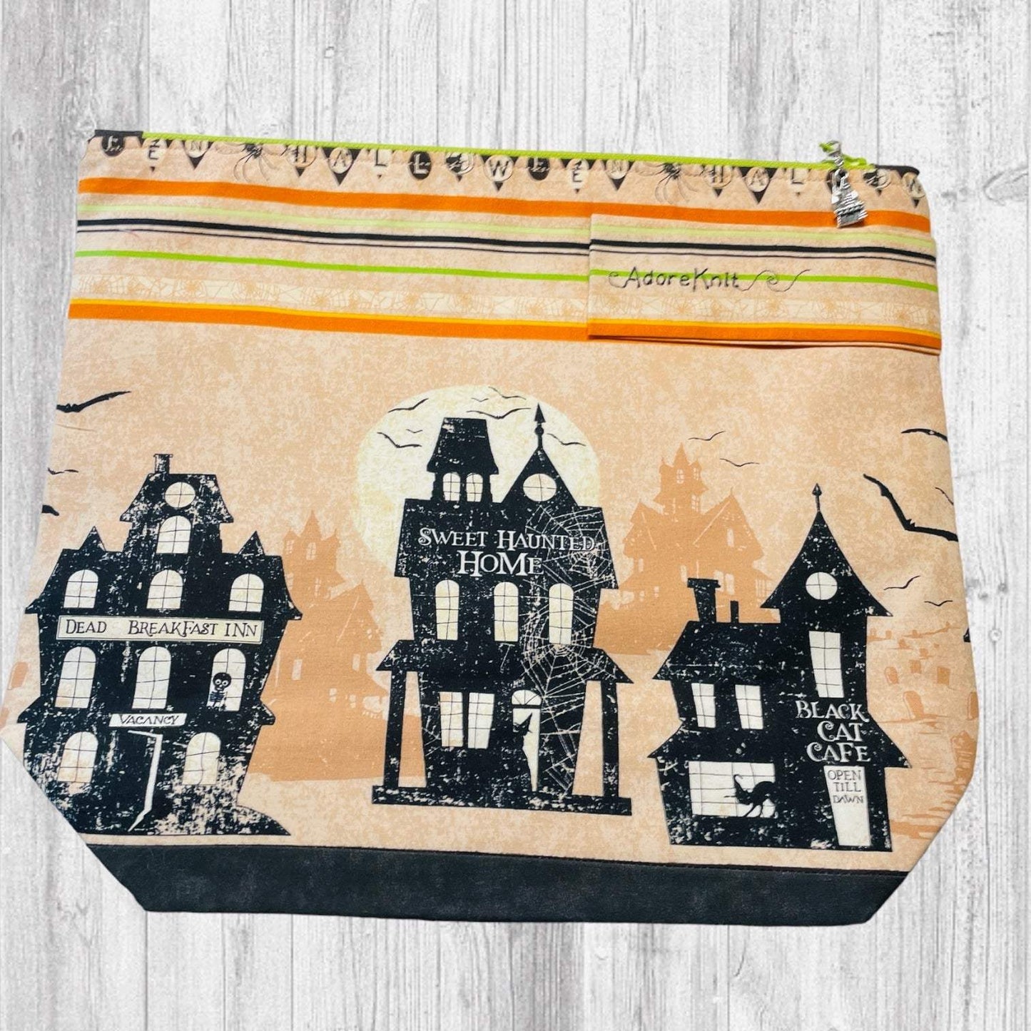 Sweet Haunted Home Halloween Project Bag - AdoreKnit