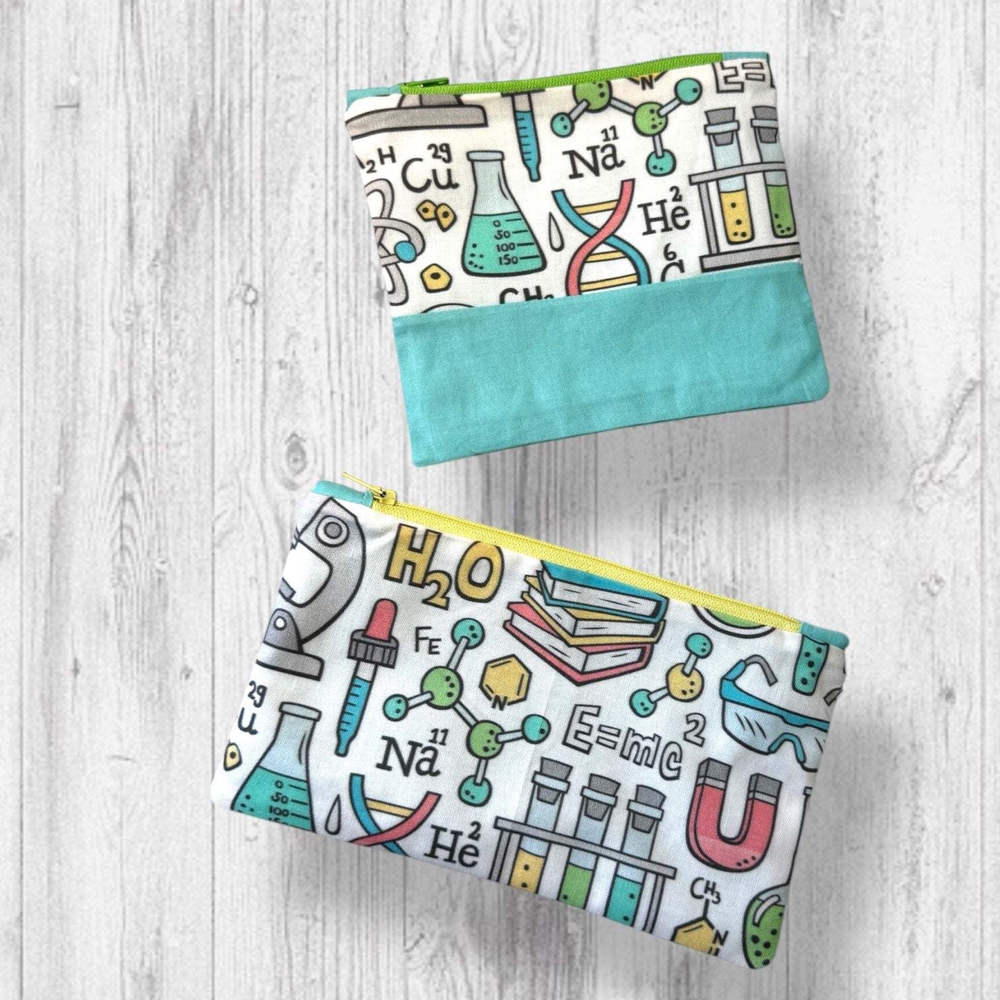 Microscopes Always Win Arguments Project Bag green zipper
