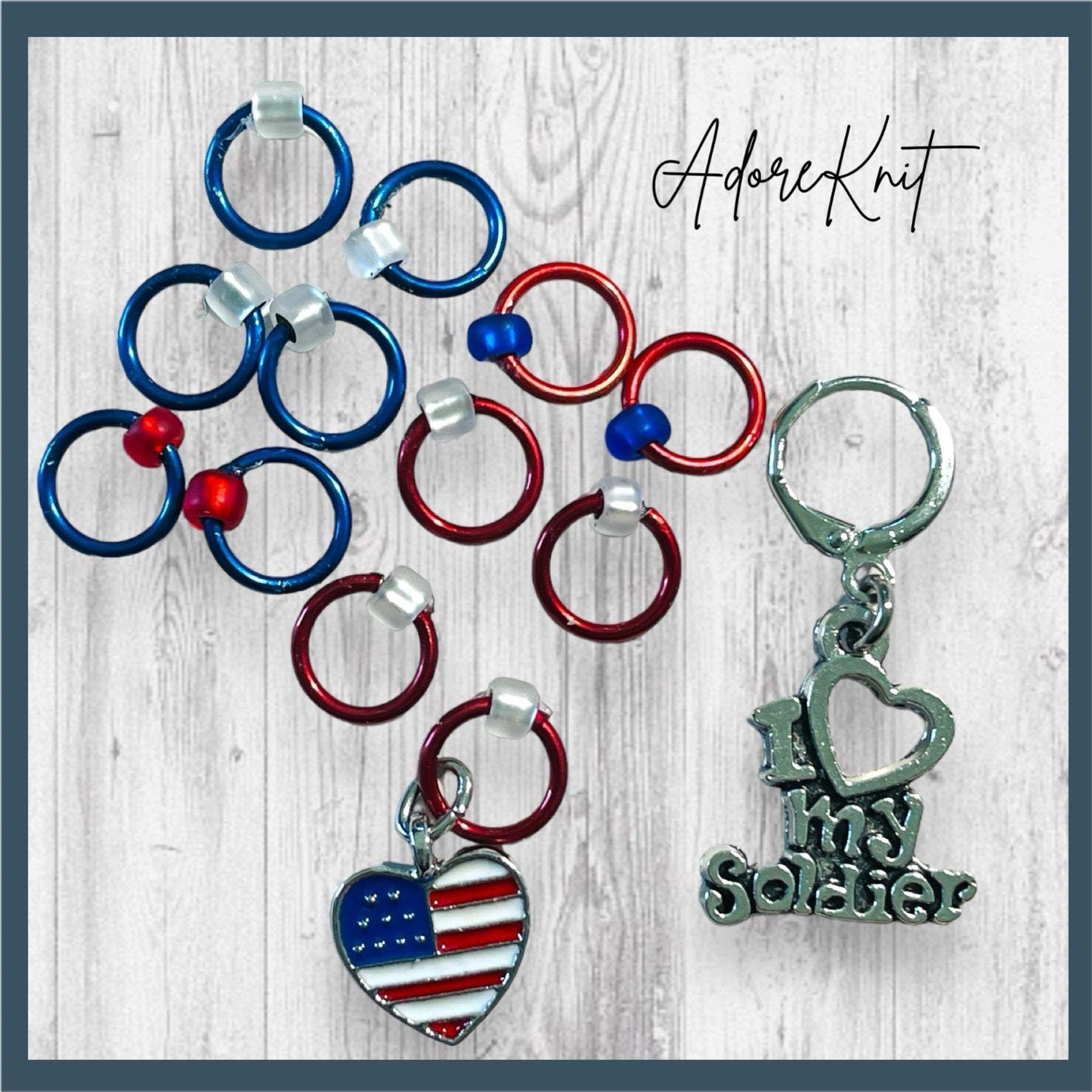 American Pride Progress and Stitch Markers - AdoreKnit