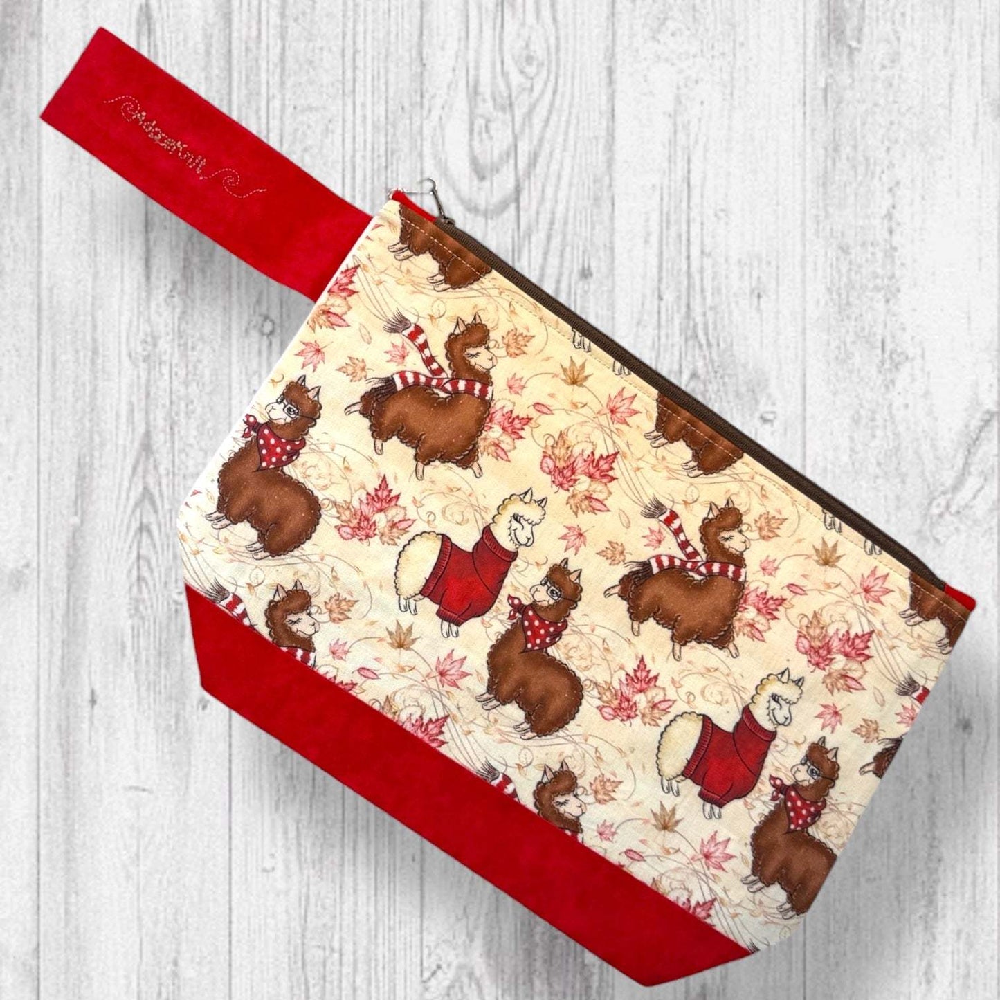 Alpacas in Scarves Project Bag