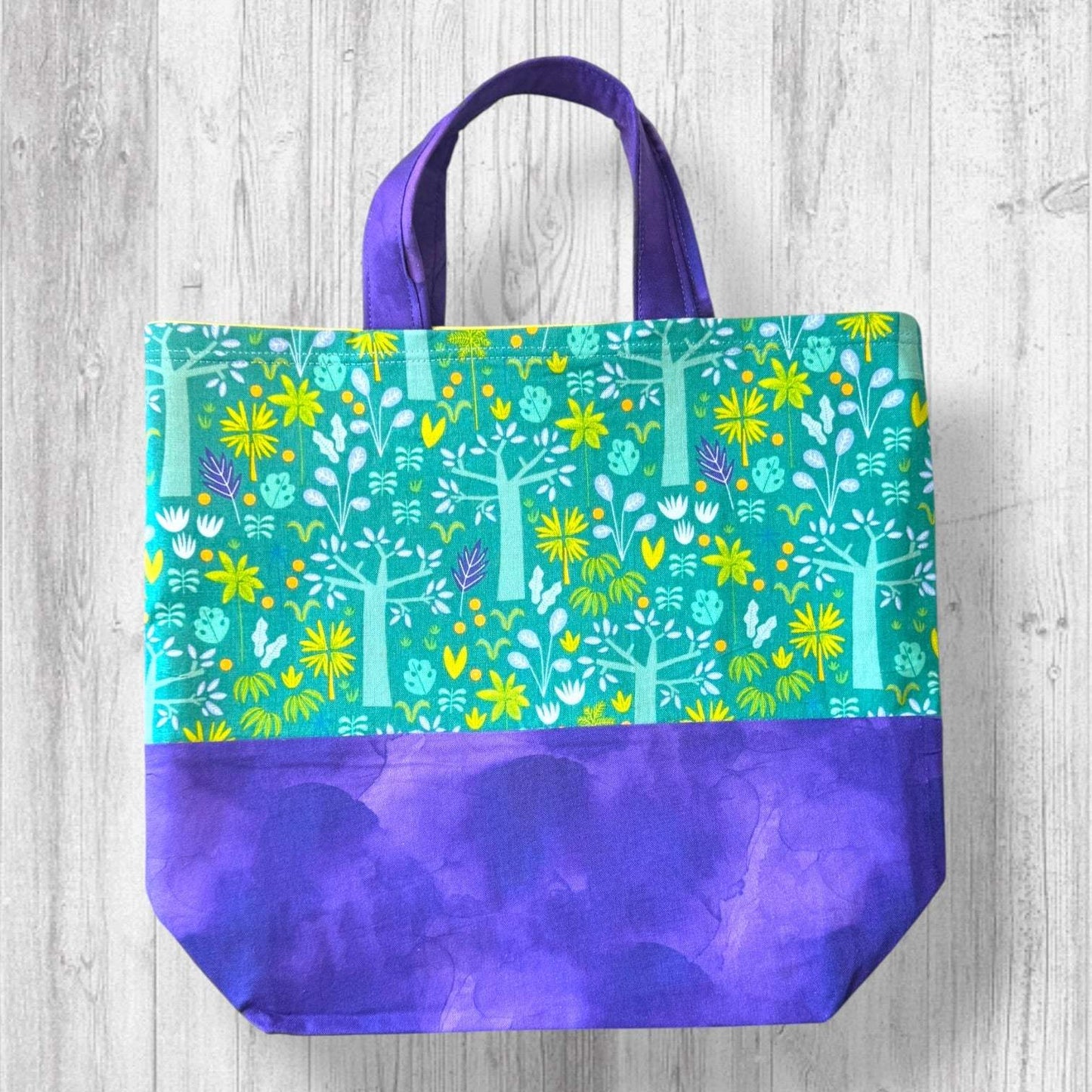 Nothing Suspicious in These Woods Project Bag | Butterfly and Forest Knitting Bag