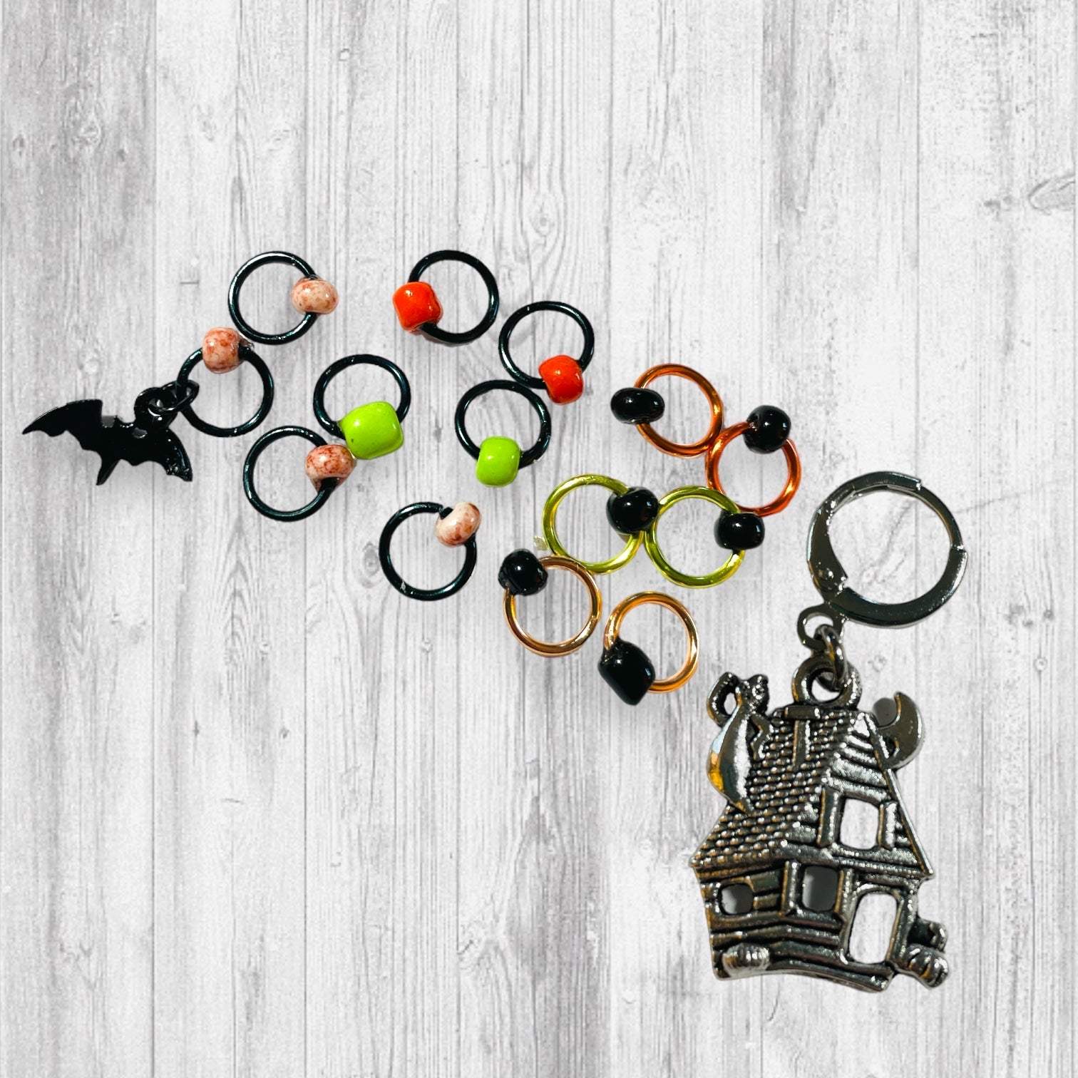 Home Sweet Haunted Home Progress and Stitch Markers - AdoreKnit