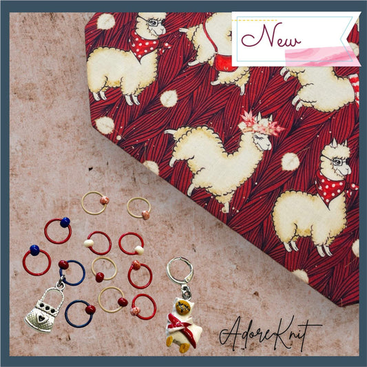 Alpacas with Handbags Project Bag - AdoreKnit