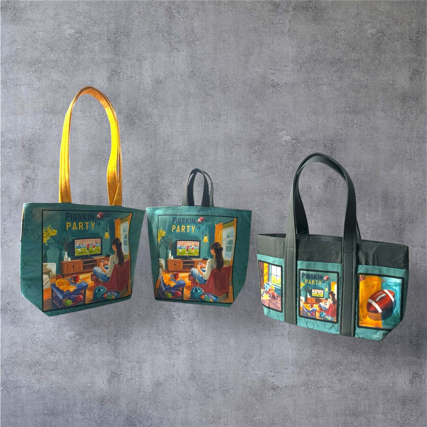 AdoreKnit 2025 Exclusive Pigskin Party Project Tote Bag