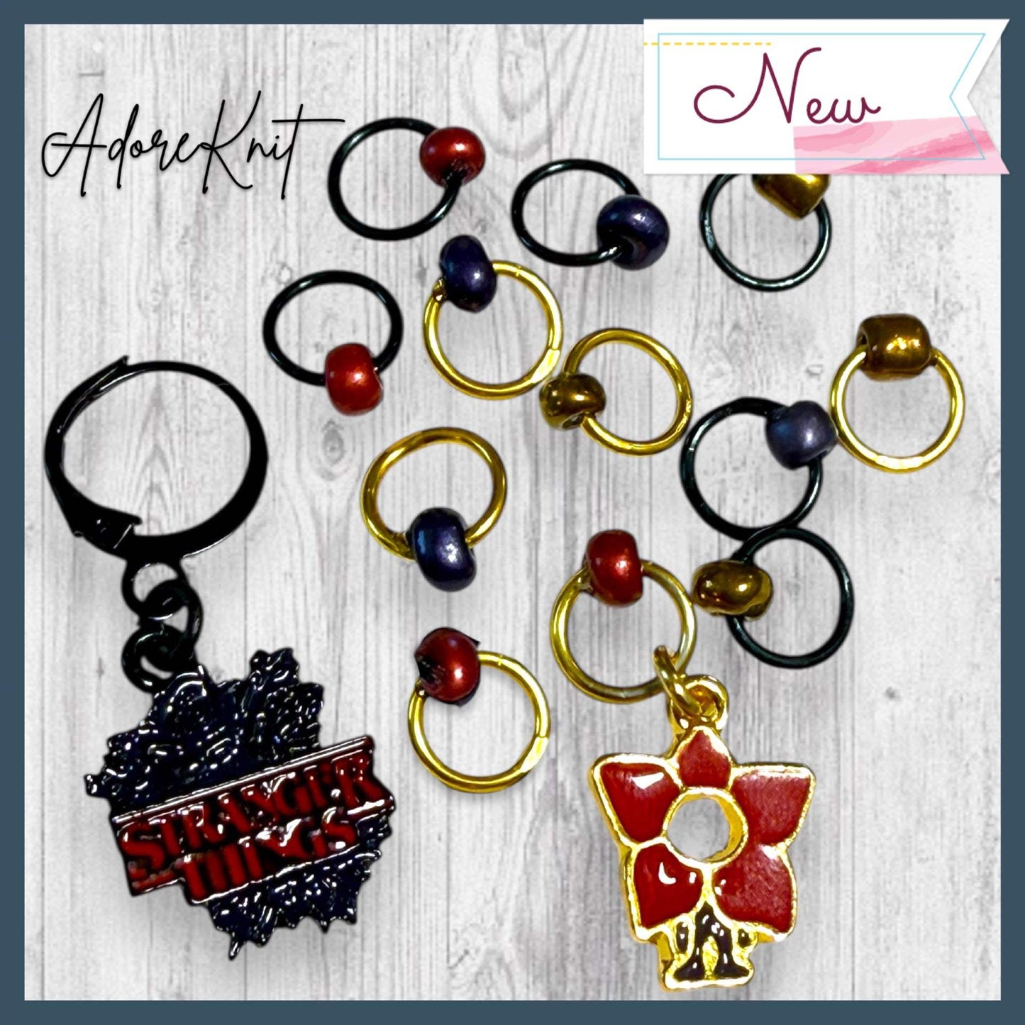 80s Retro Supernatural Progress and Stitch Markers