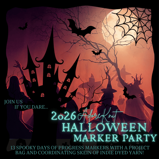 2026 Halloween Marker Party Countdown, Knitting Stitch Markers, Crochet Progress Markers, Halloween Project Bag Option, 13 Day Halloween Advent for Knitters