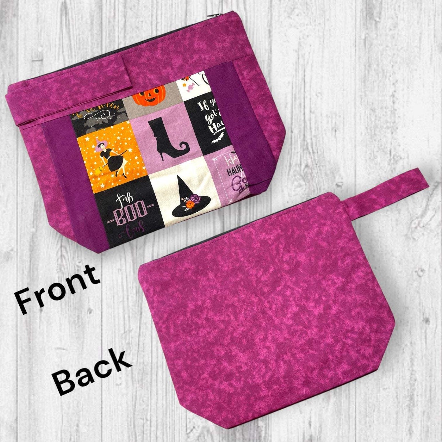 OOPS Fab-BOO-Lous Happy Halloween Purple Project Bag