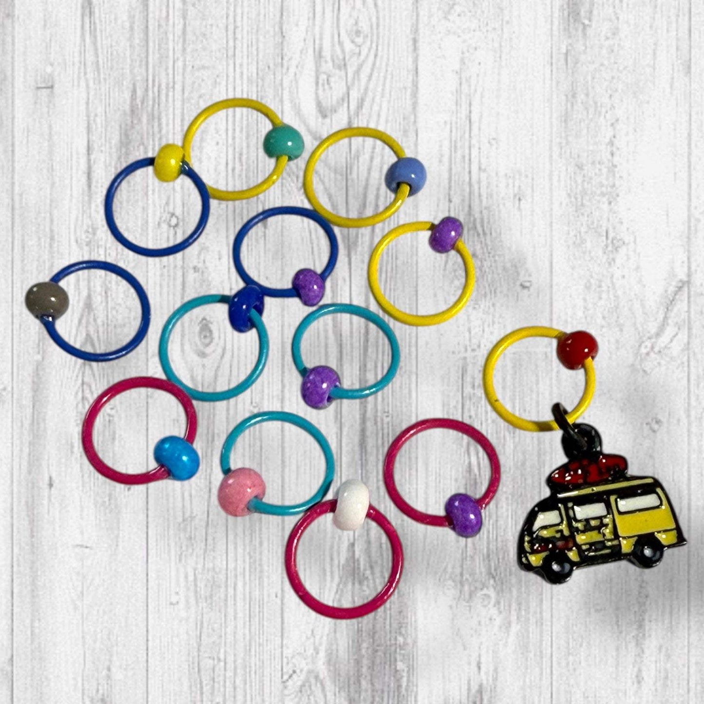 Roller Rink Memories and Pineapple Pizza Progress and Stitch Markers