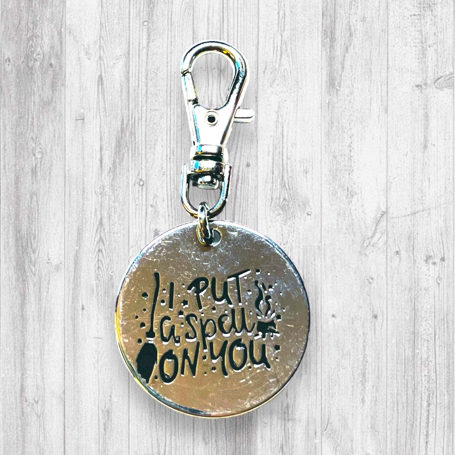 I Put A Spell on You Progress and Stitch Marker - AdoreKnit