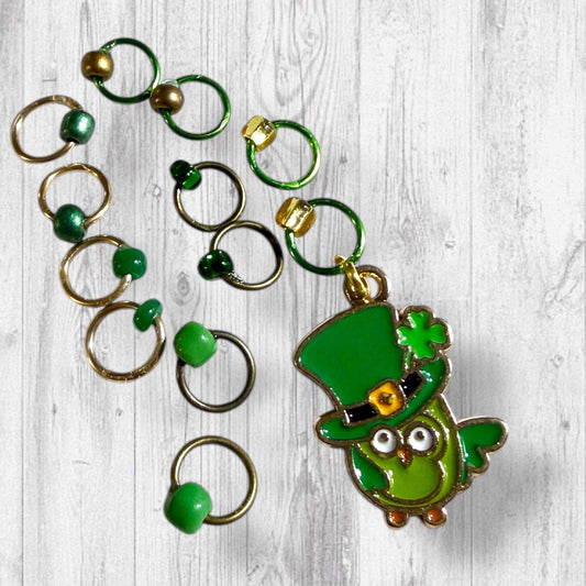 High Hats & Lucky Hoots Progress & Stitch Marker Set