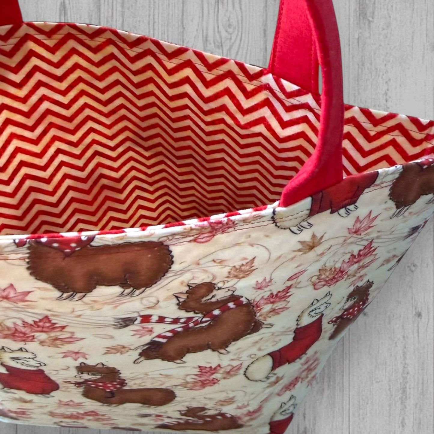 Alpacas in Scarves Project Bag