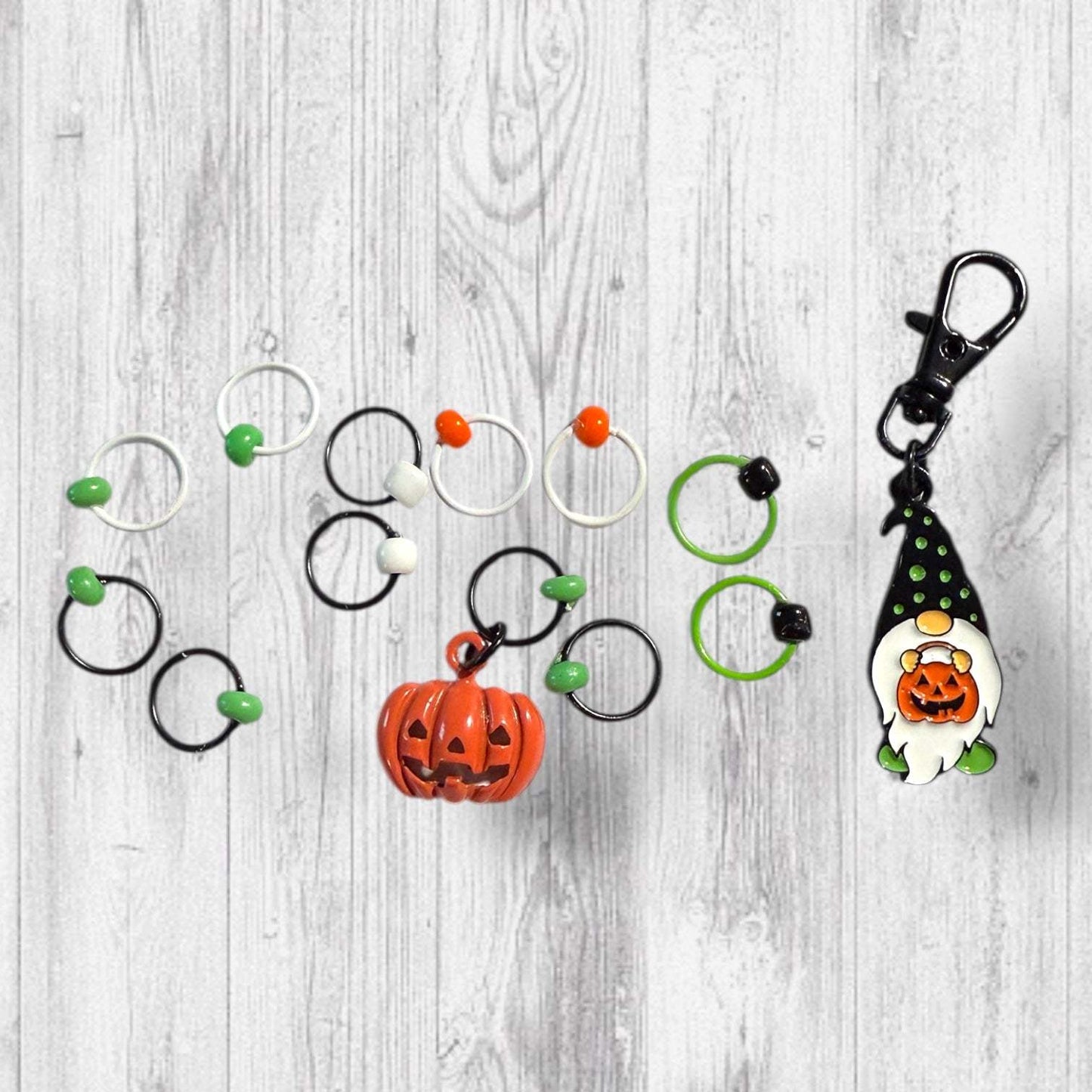 Trick or Treat Gnome Progress and Stitch Markers