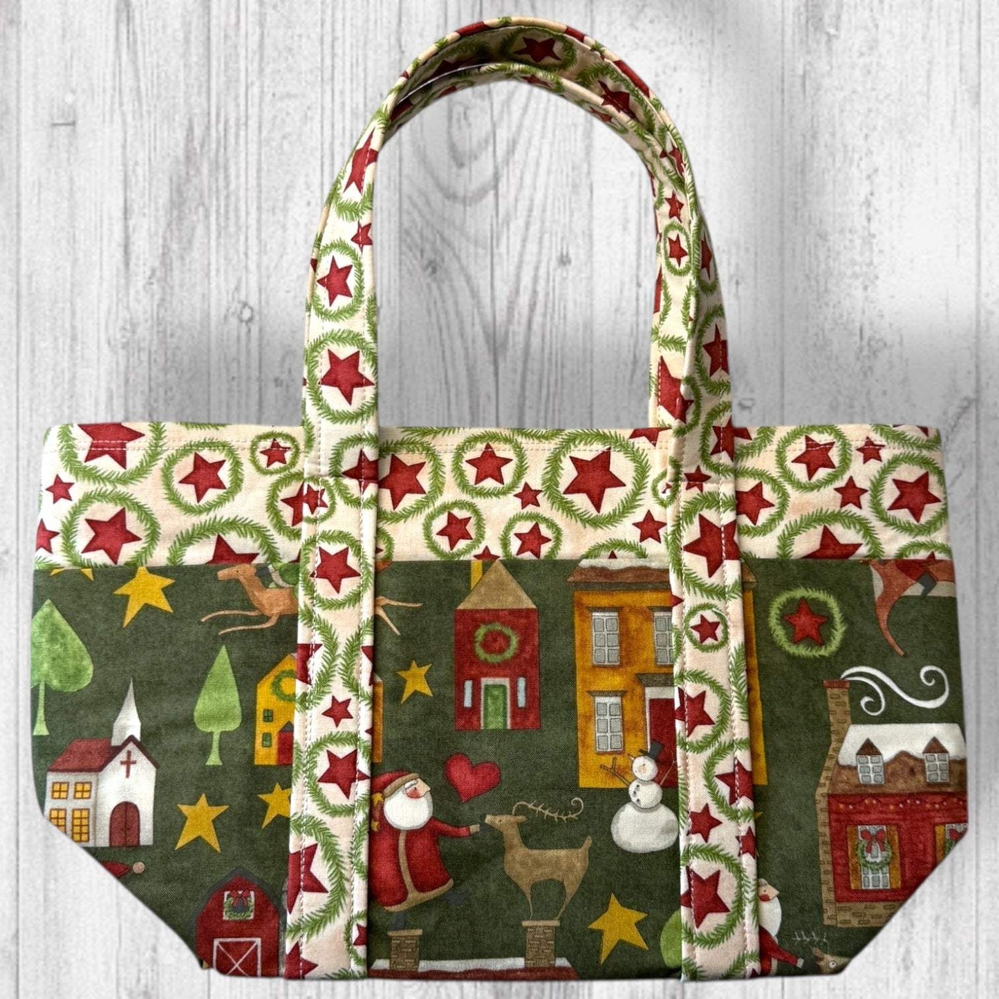 Cozy Pine Village Project Bag