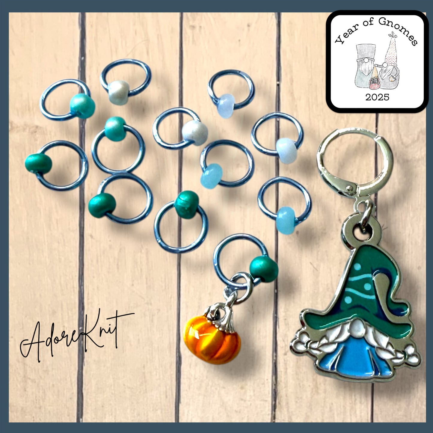 2025 Gnomeleaf Gathering Gnorah Progress & Stitch Marker Sets for Imagined Landscapes