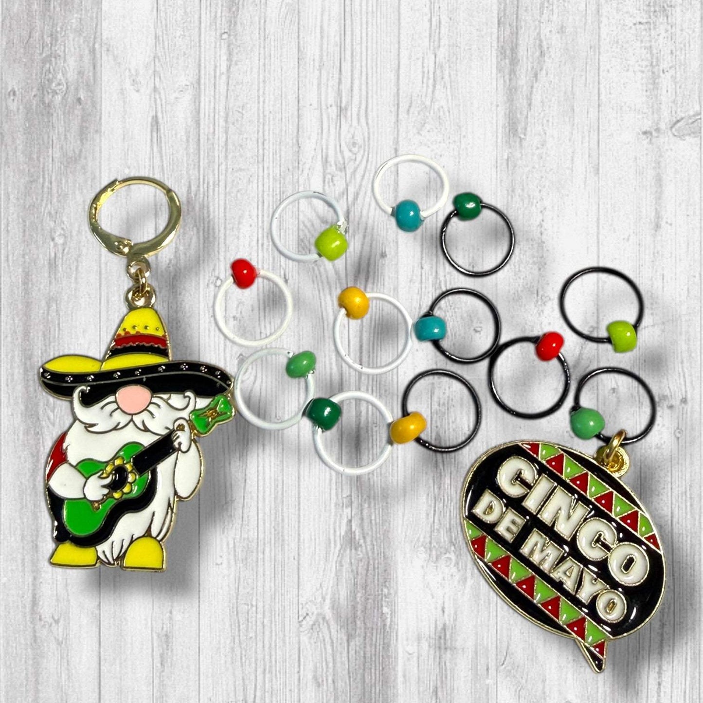 Cinco de Mayo Gnome Celebration Progress & Stitch Markers