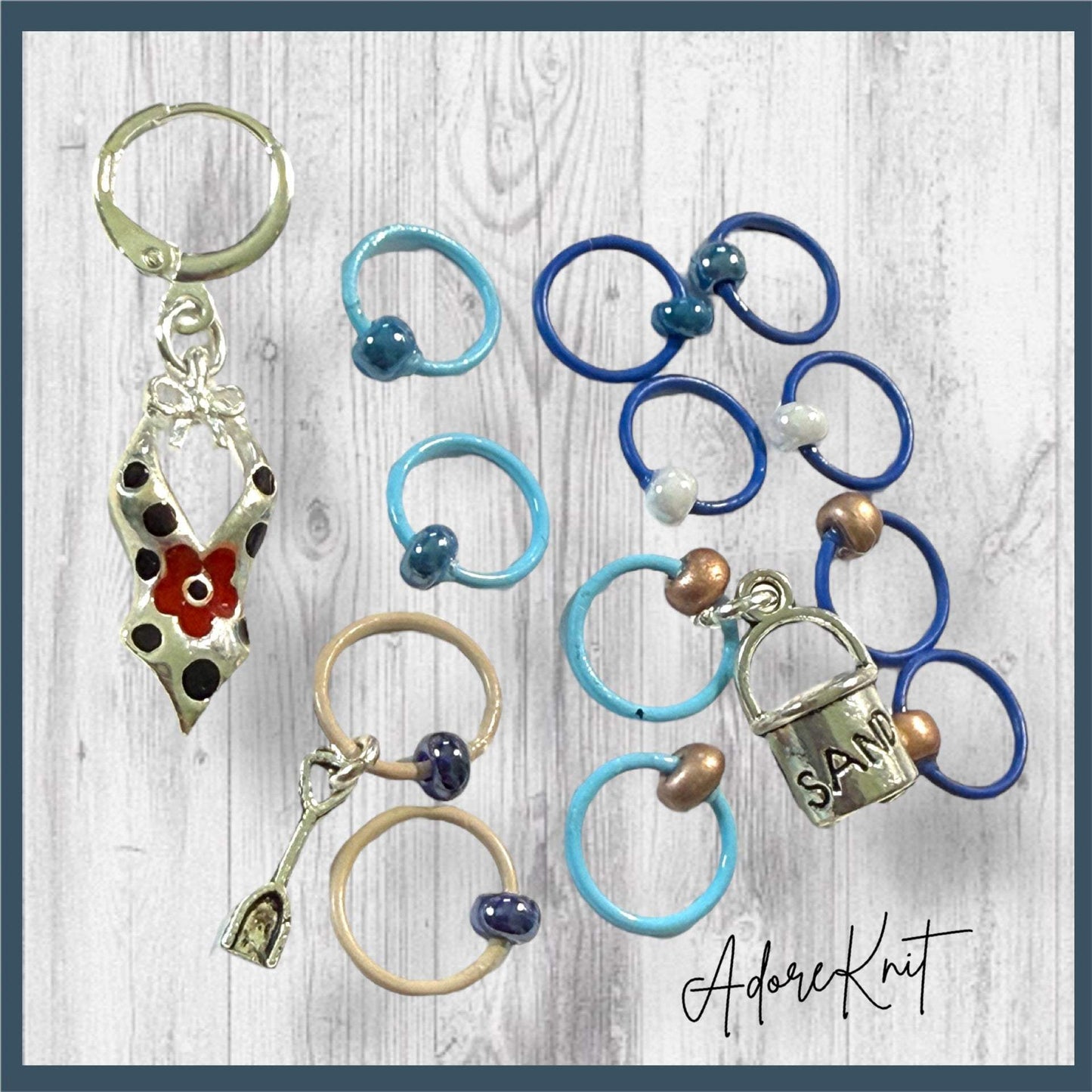 Beach Baby’s Big Splash Progress and Stitch Markers