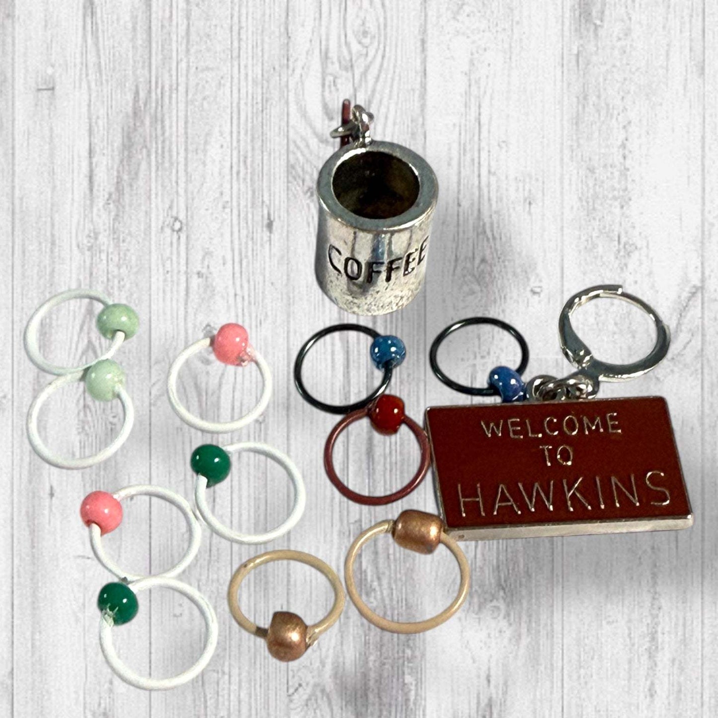 Coffee and Contemplation Progress and Stitch Markers