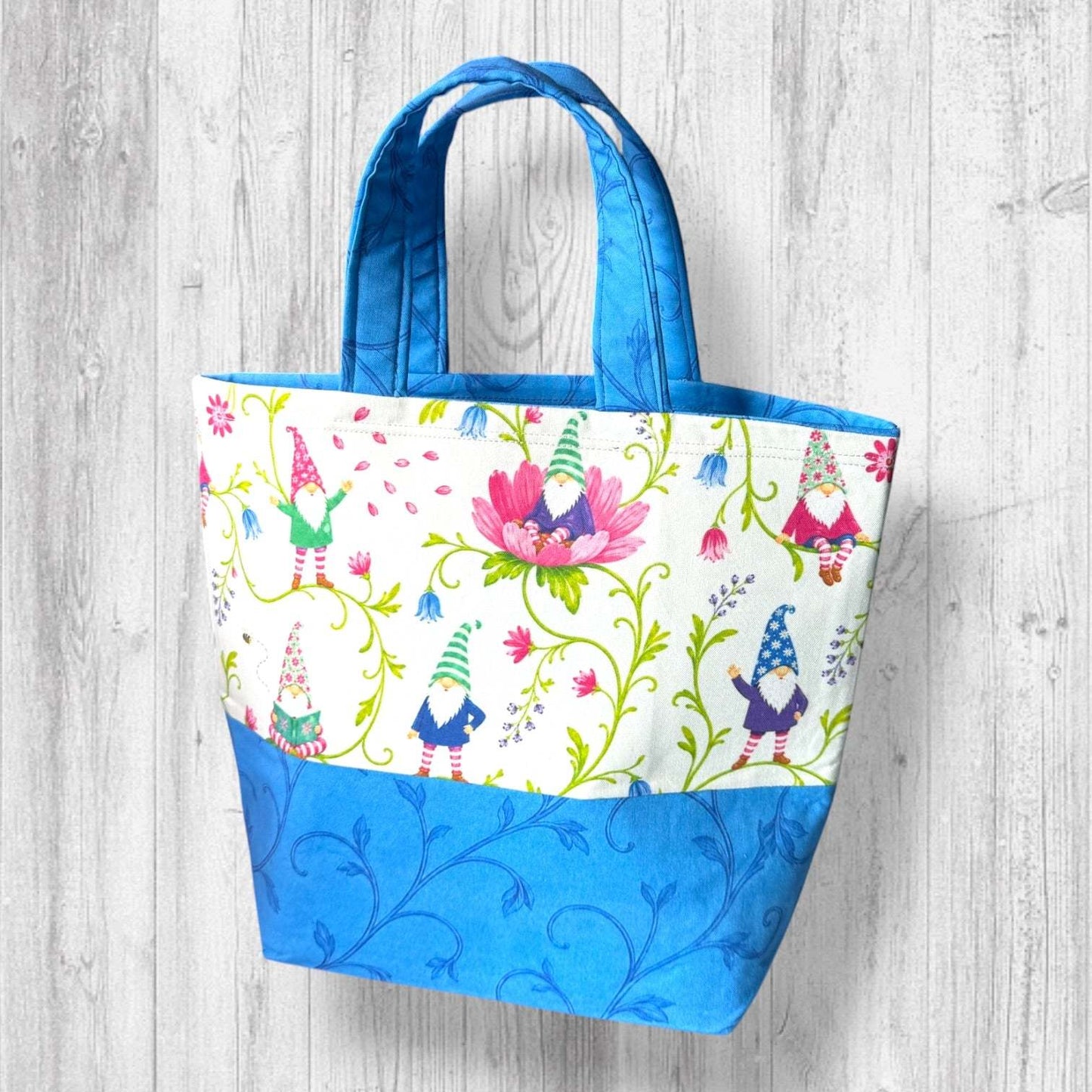 Pages, Petals & Purls Gnomes Project Bag