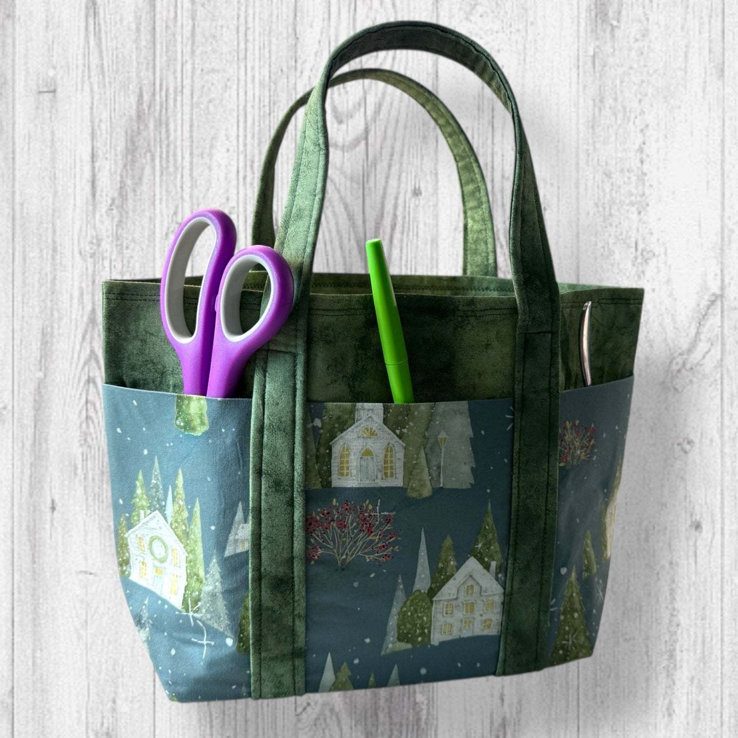 Moonlit Winter Village Project Bag