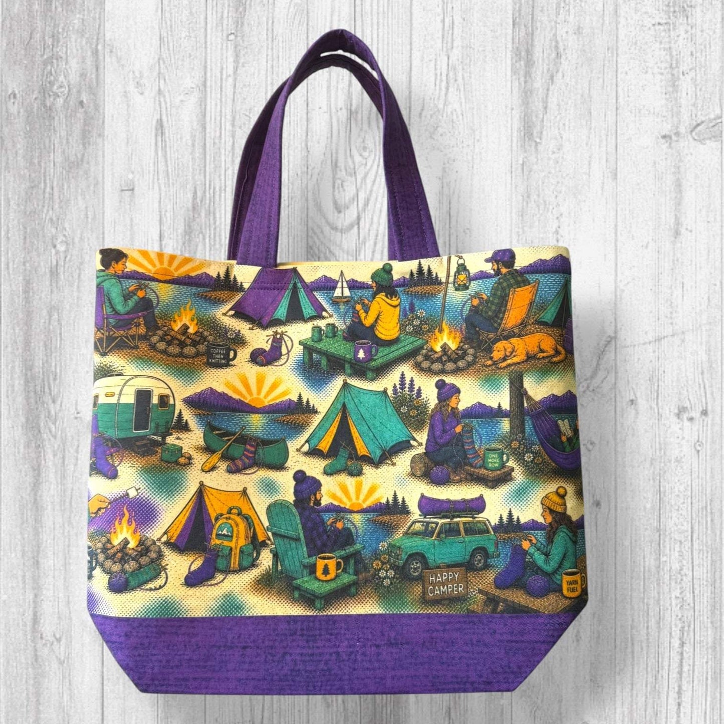 Camp Side Stitches Project Bag