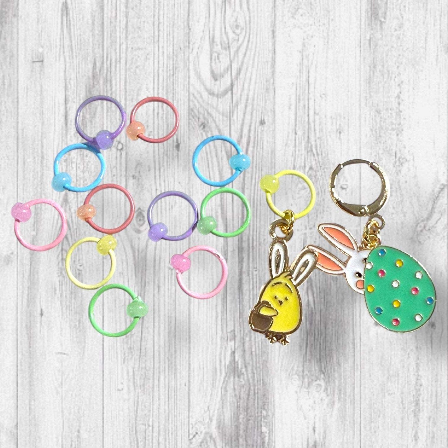 Chick in Charge Progress and Stitch Markers