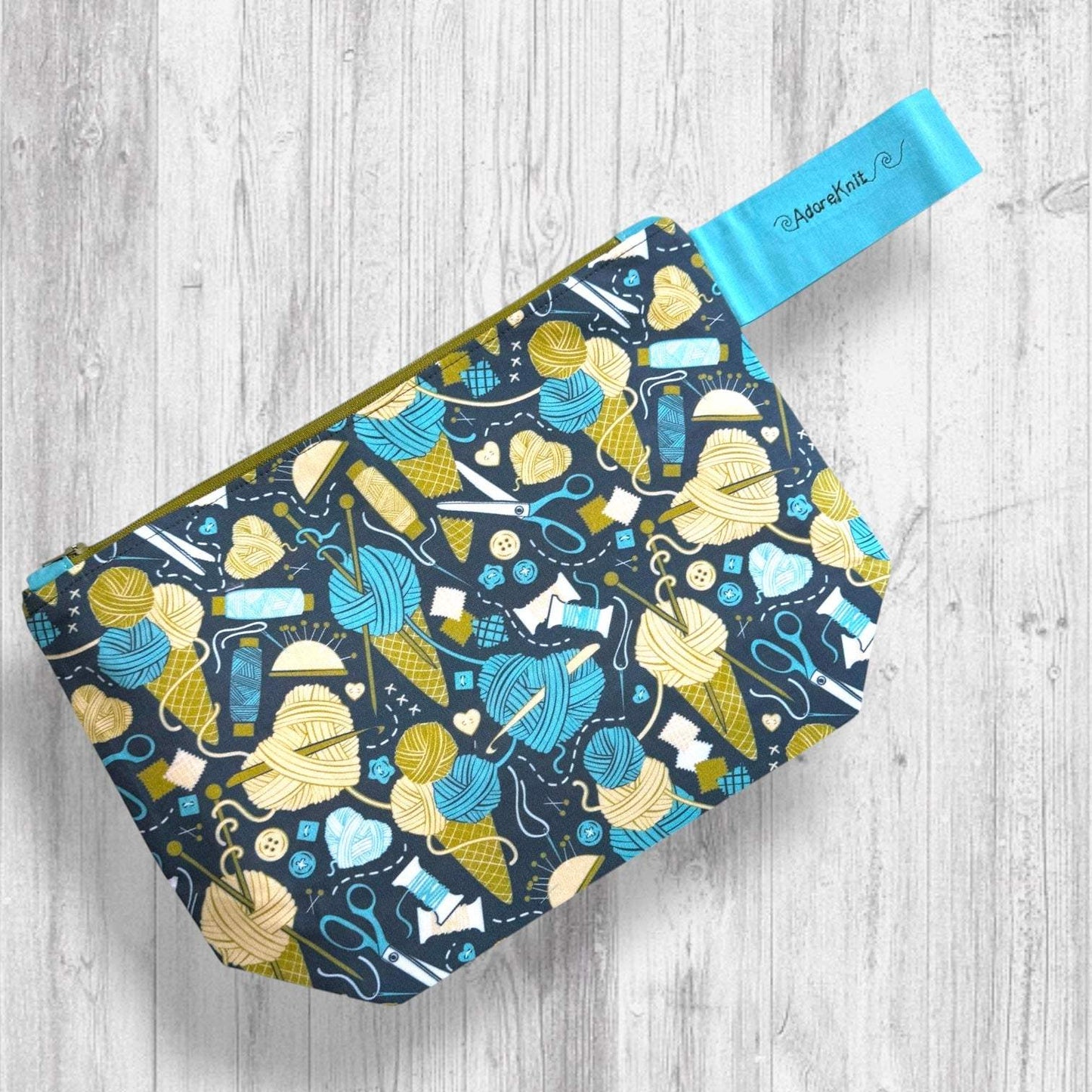 Knit Between Scoops Project Bag | Summer Stitch Knitting Yarn Bag