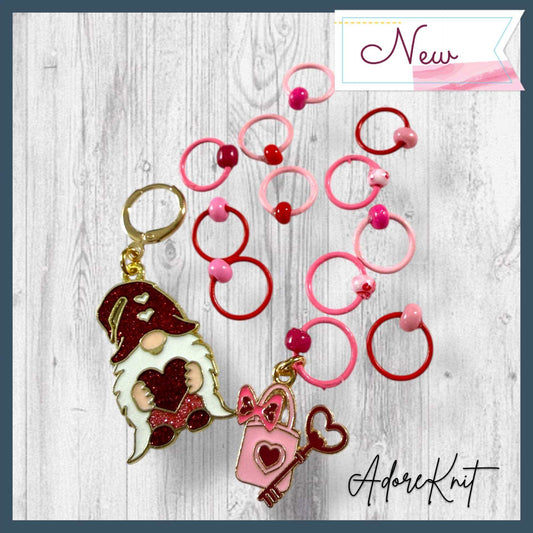 Gnomebody Loves You Like I Do Progress and Stitch Markers