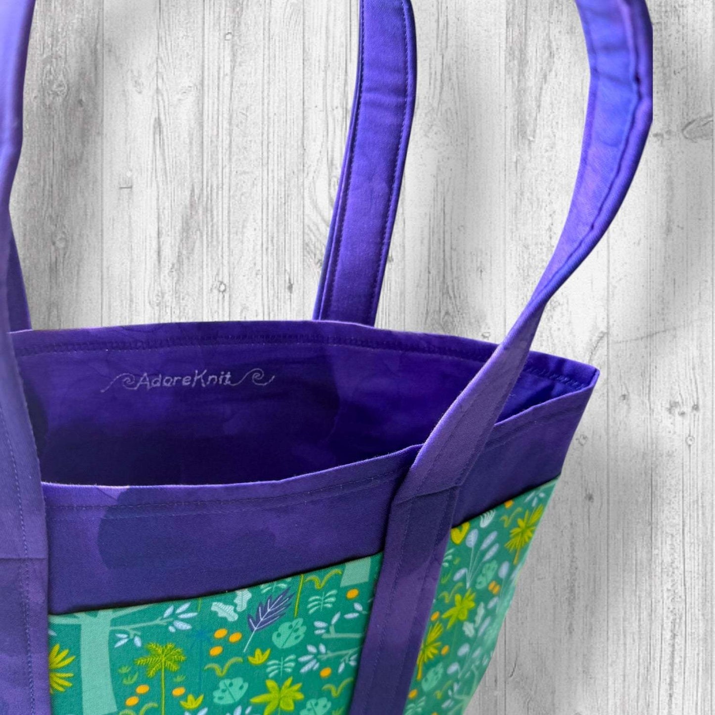 Nothing Suspicious in These Woods Project Bag | Butterfly and Forest Knitting Bag