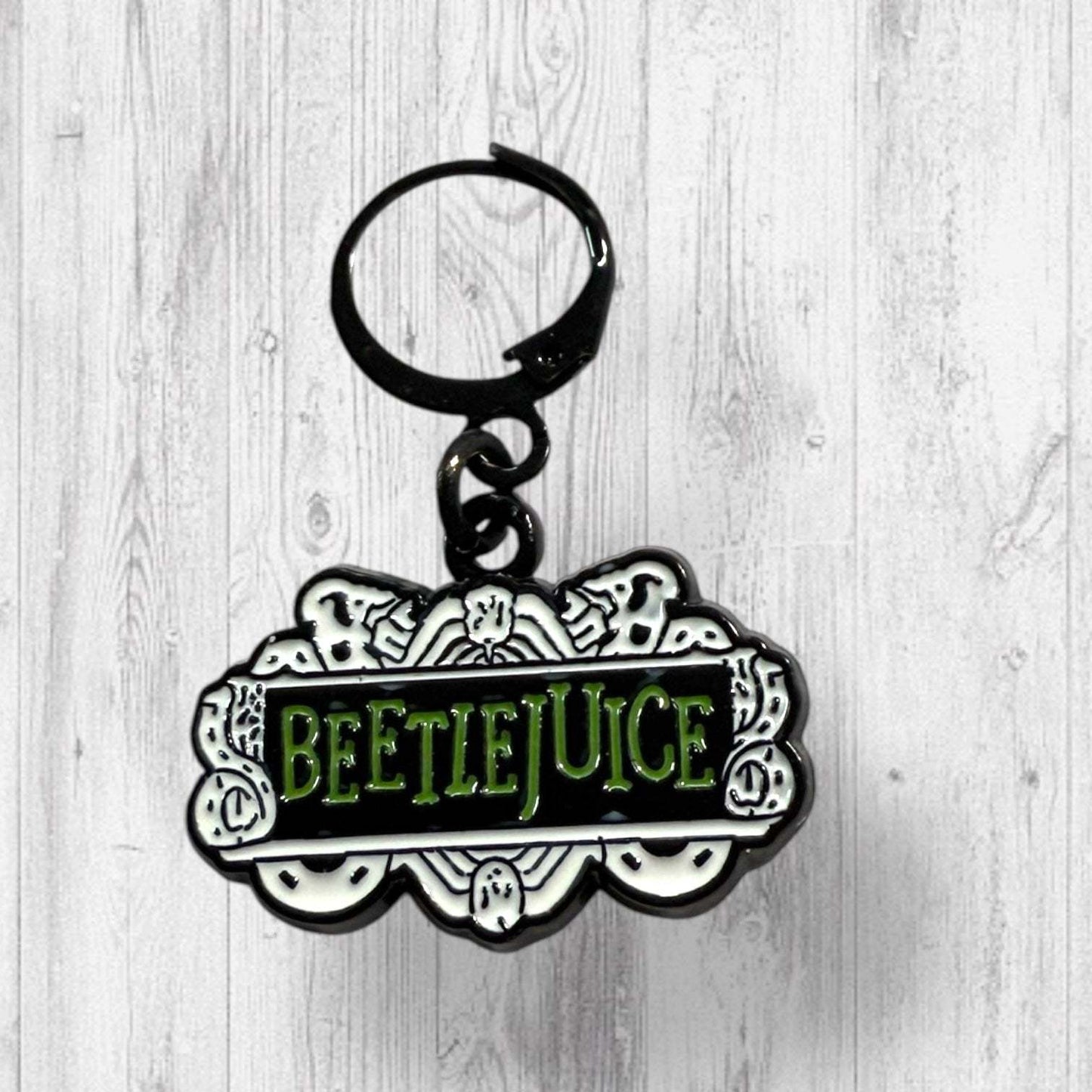 Beetlejuice and Lydia Progress and Stitch Markers